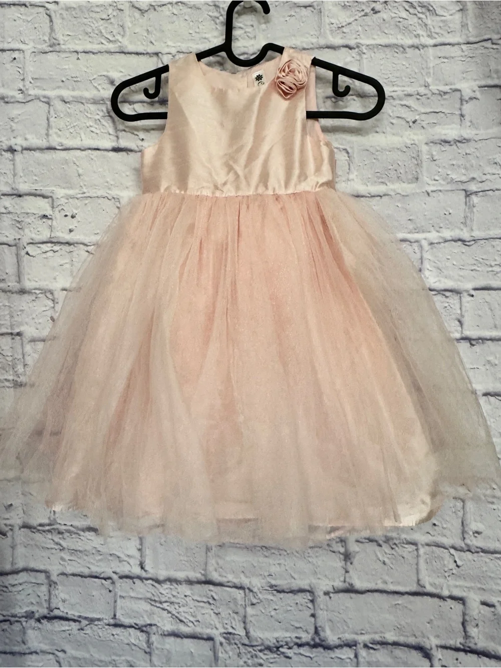 Cherokee Peach Pink Tulle Flower Girl Dress